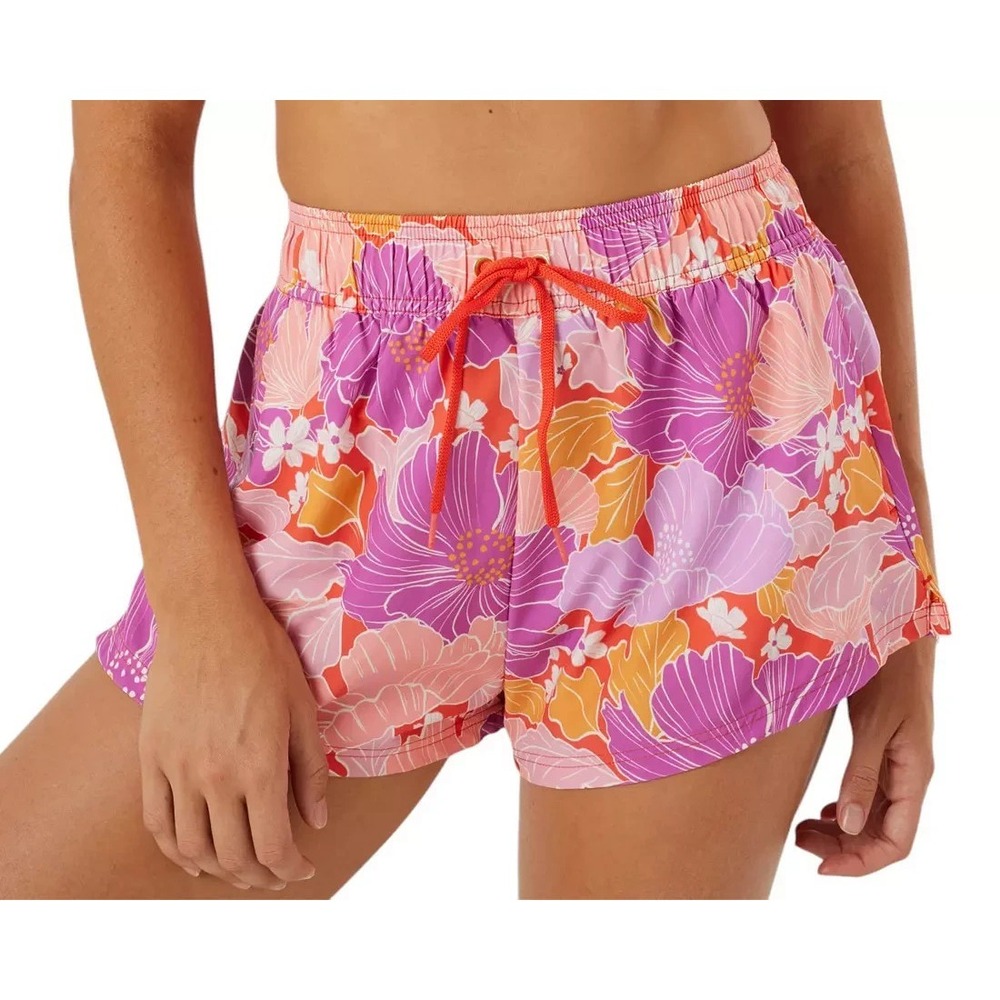 Roxy Women's Size S Bell Bottom Blooms No Bad Waves Board Shorts AC2 Multi - Picture 2 of 5